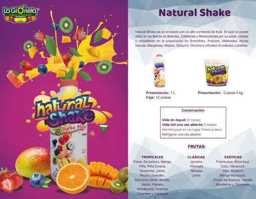 Concentrado Pulpa Fruta Frambuesa 1 Lt Natural Shake 3 Pack