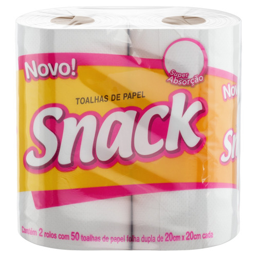 Papéis toalha Snack Folha Dupla pacote de 2 u