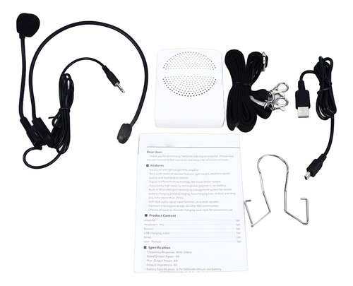 Amplificador De Micrófono Para Auriculares, Voz Inalámbrica,