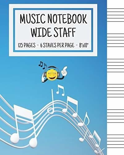 Book : Music Notebook - Wide Staff Music Writing Notebook..