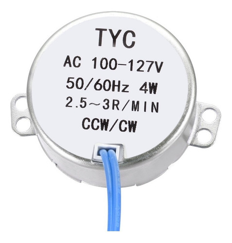 Motor Sincrónico Ca 100-127v 2.5-3rpm 50-60hz Cw/ccw 4w Ejed