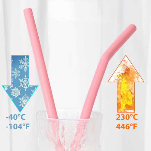 Canudo Silicone Reto Com Escova Limpeza Sustentável 22cm