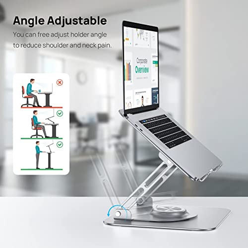 Soporte Para Laptop Para Escritorio, Soporte Ajustable Con B
