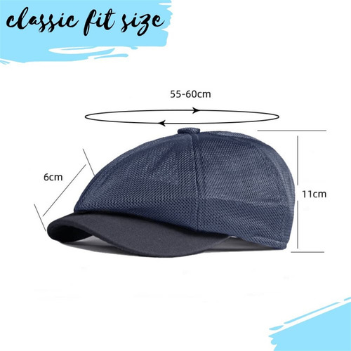 Gorra De Malla Transpirable Para Hombresombrero Octogonal
