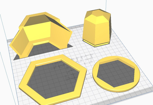 Molde Armable Maceta Hexagonal Archivo Stl Impresion 3d 