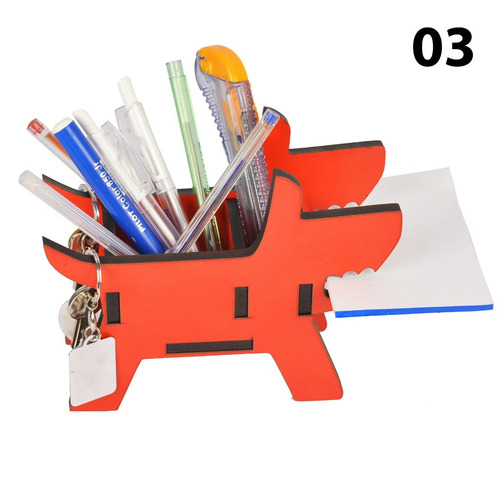 Imagem 6 de 10 de Porta Canetas E Lápis Decorativo Cachorro Criativo 4 Modelos