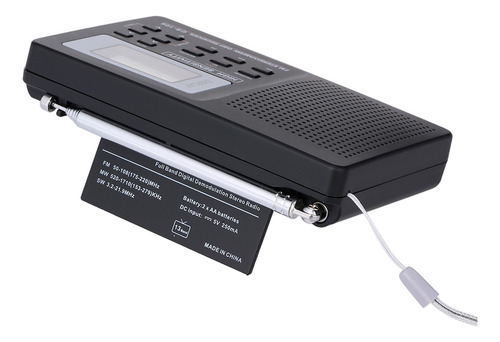 Radio Estéreo Digital Multibanda Portátil Fm/am/sw