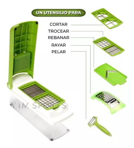 Cortador rallador picador manual 3 en 1 de verduras o frutas con capacidad  para 1500ml / 10614 / sp-755 / zy-818