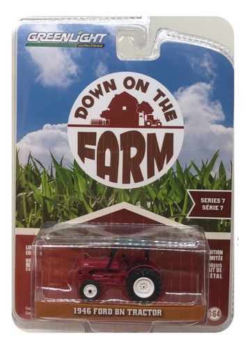 Greenlight Down On The Farm 1946 Ford 8n Tractor 1:64 S7 Color Rojo