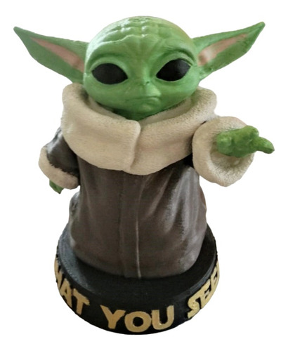 Figura De Baby Yoda Pintada Estatuilla De Grogu Mandalorian