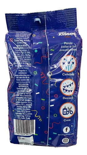 Chocolates Kisses De Hershey's Fiesta Azul Oscuro 190 G.