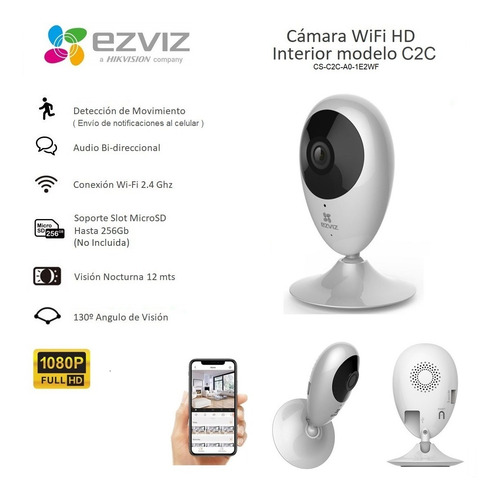 Imagen 5 de 6 de Camara Robotica Interior Ezviz Wifi Ip 1080p 360º C6n