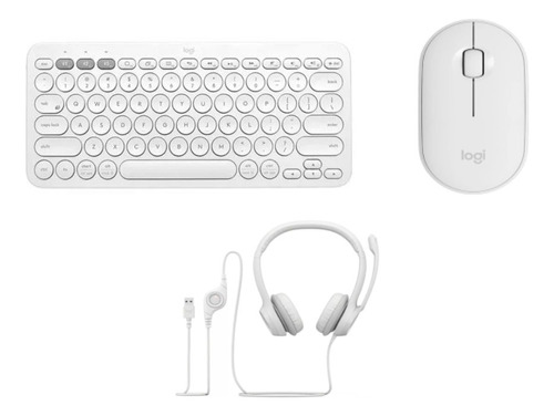 Kit Logitech Teclado Bt K380 Mouse M350 Y Auriculares H390 