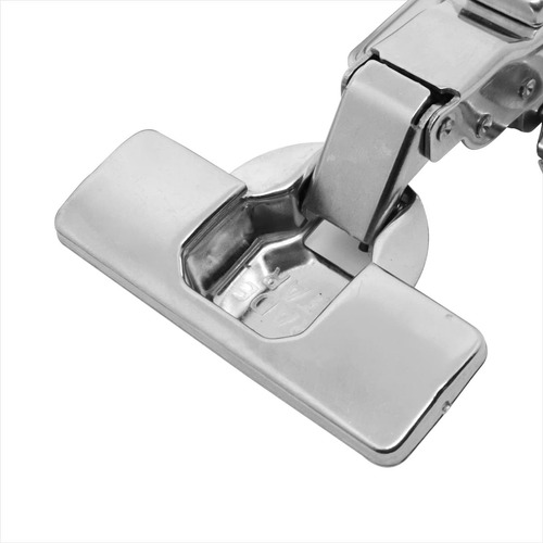 Kit 70 Dobradiça Easy Tn Click Curva Capa Parafuso Aço Inox