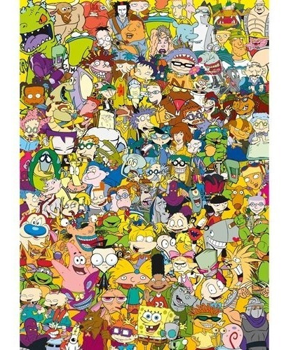 Imagen 1 de 1 de Puzzle De 3,000 Piezas De Nickelodeon 90s
