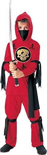 Rubie's Halloween Concepts Disfraz De Ninja Rojo Para Niño, 