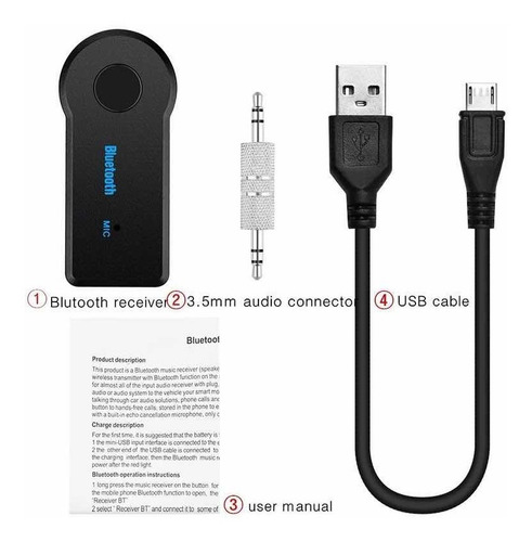 Imagen 7 de 8 de Car Bluetooth 3.0,auxiliar,receptor De Sonido,audio 3.5 Mic