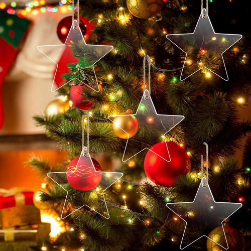 Adornos Navideños De Acrílico En Transparente Adornos De Acr