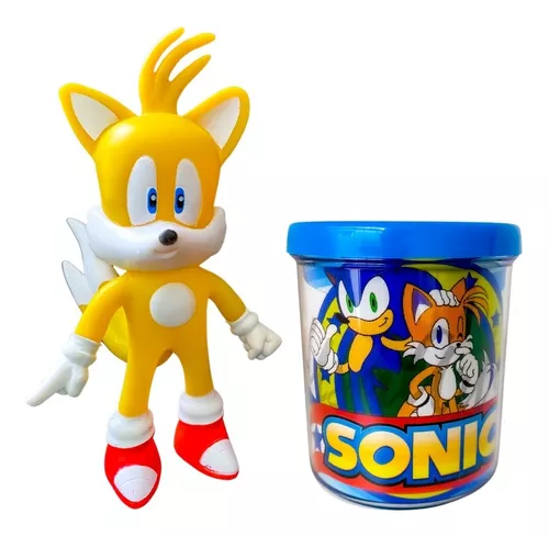 Kit Boneco Sonic 16cm Sega Coleção + Caneca Personalizada 350ml