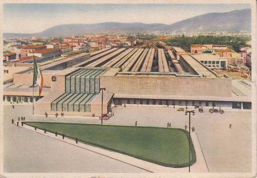 Italia Antigua Postal Estacion Ferrocarril Florencia Firenze