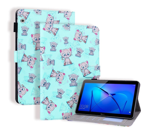 Funda De Piel Con Tapa Para Huawei Mediapad T3 10