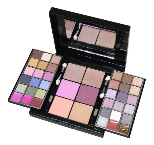 Set Maquillaje Sombra/rubor/labial/glitter Bompassy B1130