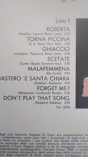 Vinilo Lp De Pepino Di Capri - Dancing -(u1327