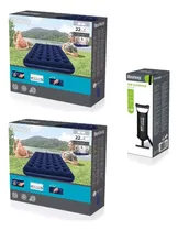 Comprar Combo: 2 Colchones Inflables 2 Plazas 1° Calidad + Inflador