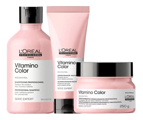 Kit Loreal Vitamino Color Shampoo Condicionador E Mascara