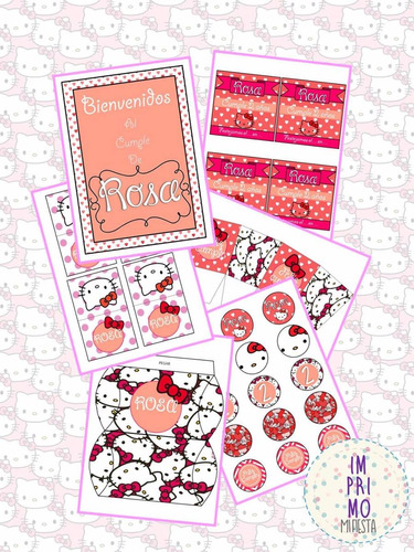 Kit Imprimible Personalizado Hello Kitty