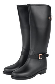 Botas Lluvia Mujer Eternity Twin Buckle Bottplie- Negro