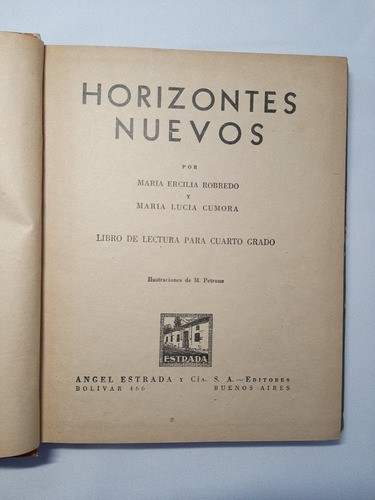 Imagen 2 de 10 de Antiguo Libro Horizontes Nuevos Estrada 1942 Ro F 617