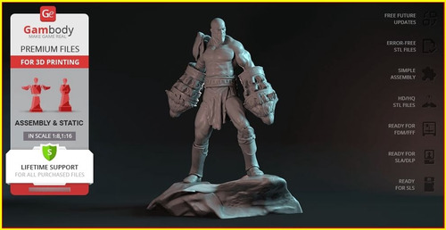 Action Figure Gambody Stl Kratos God Of War V1