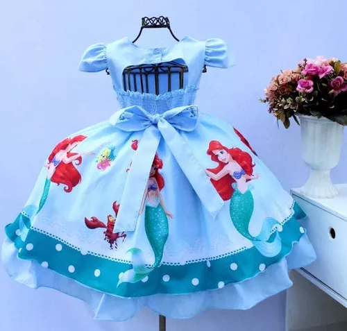 Conjunto Tutu da Pequena Sereia - Roupa de Festa