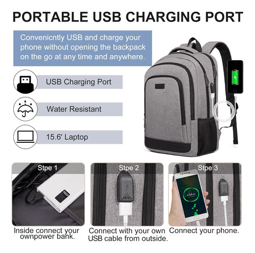 Mochila Para Computadora Portátil Para Hombres Y Mujeres, Mo