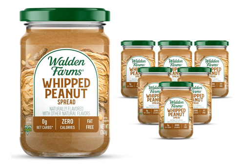 Walden Farms Whipped Peanut Spread De 12 Onzas (paquete De 6