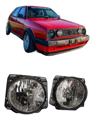 Faros Principales Vw Golf A2 Mk2 Smoke Humo (2 Pzas) Helix 