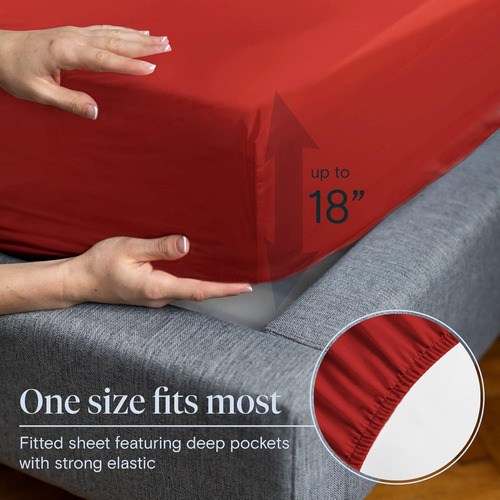 Juegos De Sábanas Y Fundas De Almohada Luxclub Red Aa Aa