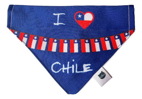 Bandana Para Mascotas Fiestas Patrias Diseño Chile Corazón