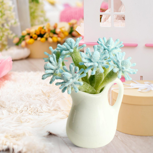 Accesorios De Flores Para Casa De Muñecas, Casa De Azul
