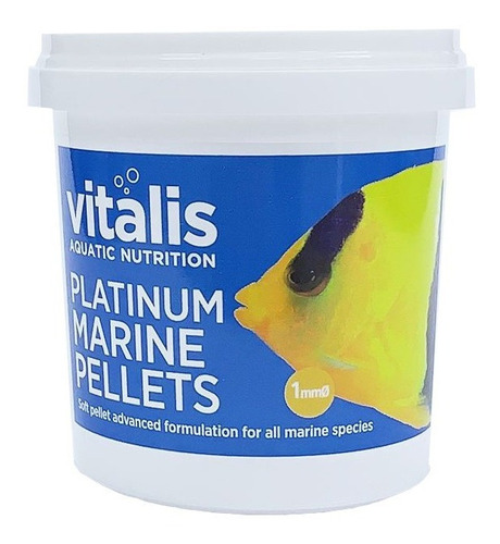 Ração Vitalis Platinum Marine Pellets 70g 1mm Aquario Marinh