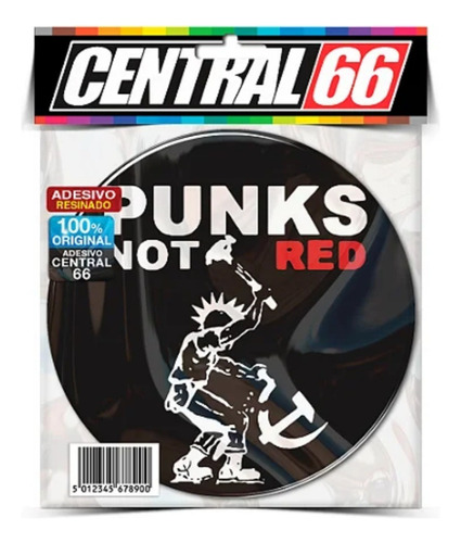 Adesivo Autocolante Punks Not Red Resinado