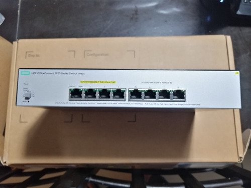 Switch Hpe Officeconnect 1820 8p Poe+ 65w 16gbps Gigabit Eth