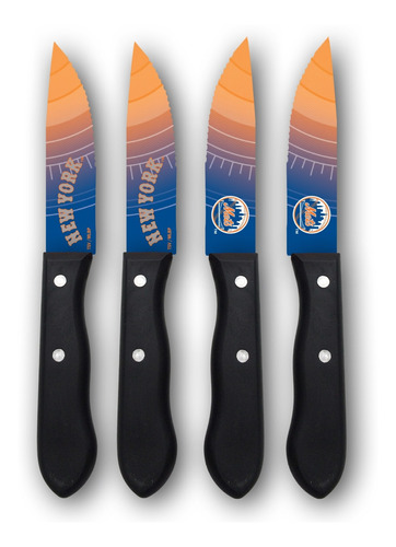 Set De Cuchillos Para Carne Mlb New York Mets