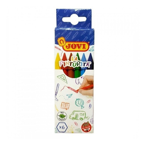 Crayones Plastipinturita La Pinturita Jovi X 6 Colores 