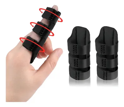 Kit 2 Torto Imobilizador Lesionado Ortopedica Para Dedo Preto