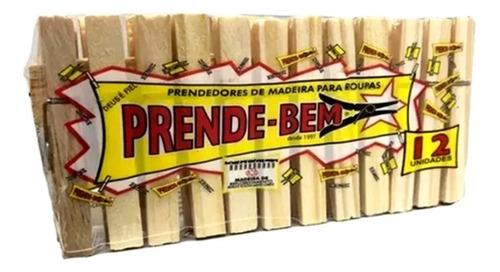 Prendedor De Madeira Gigantão Kit Com 24 Unidades Prende Bem