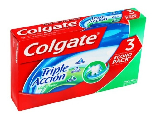Pasta Dental Colgate Triple Acción 3 Pack 66 Ml