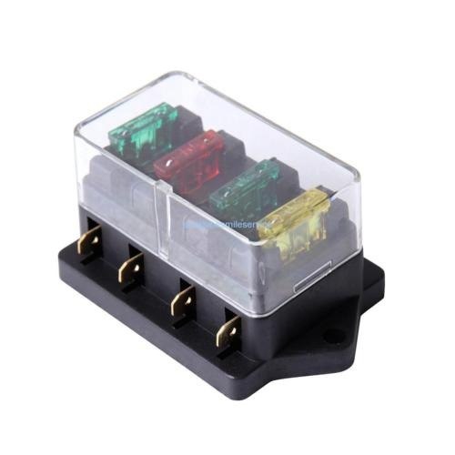 12v 30a 4 Fusible Hoja Titular Caja Bloque Coche Automotriz 