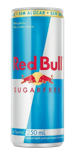 Energético Red Bull Sugarfree 250ml Com 24 Unidades